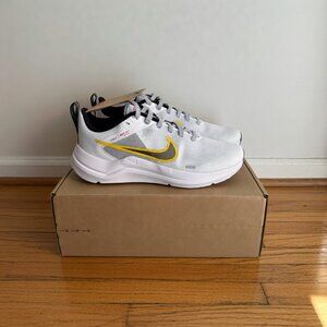 Nike Downshifter 12 White Black Yellow Women's Running Shoes Sizes 6.5 & 8.5 New